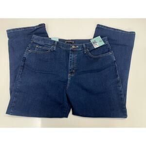 Lee Womens Jeans Size 16 Petite Denim Stretch Relaxed Fit Straight Leg NWTs